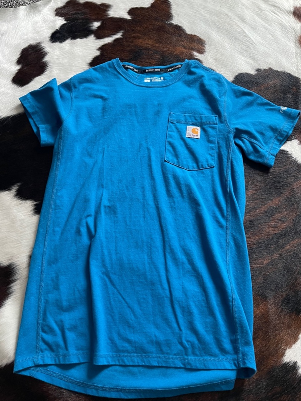 Carhartt Short Sleeve Pocket Tee in Teal Blue